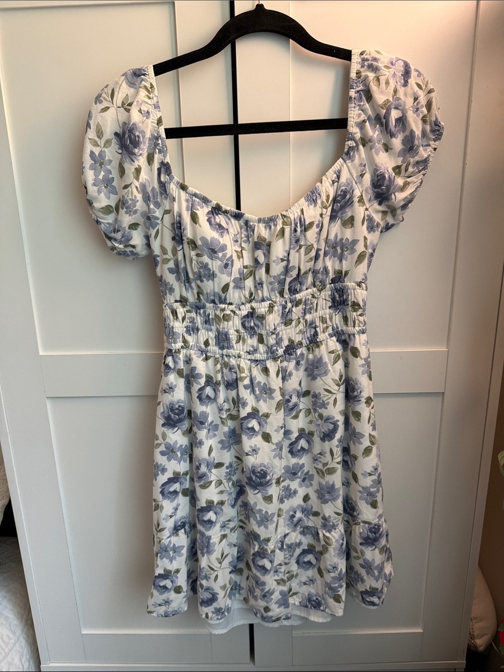 Hollister - Tie Back Blue Floral Dress